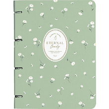 Тетрадь "Posy", А4, 120 листов, клетка, на кольцах, зеленый