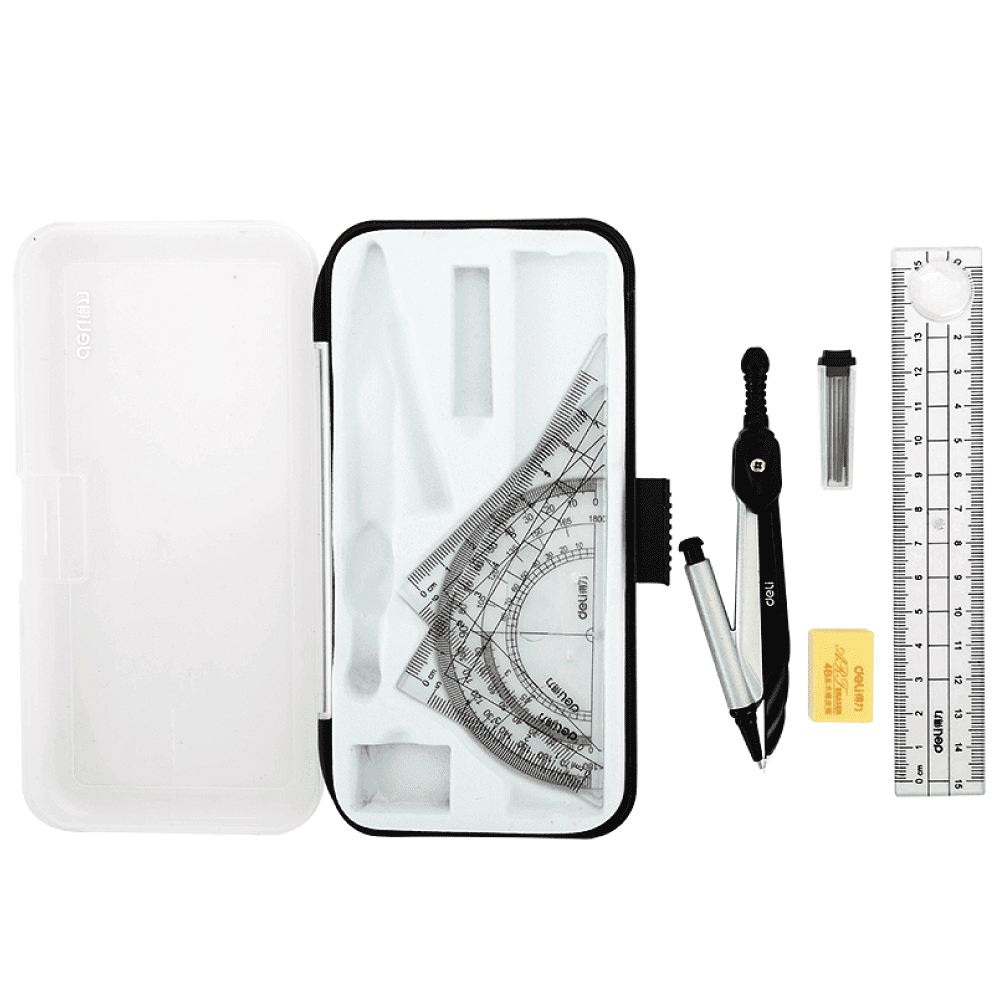 Набор для черчения "Deli 72150", серебристый - 2