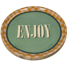 Тарелка деревянная "Enjoy", 25х25х2.5 см, разноцветный