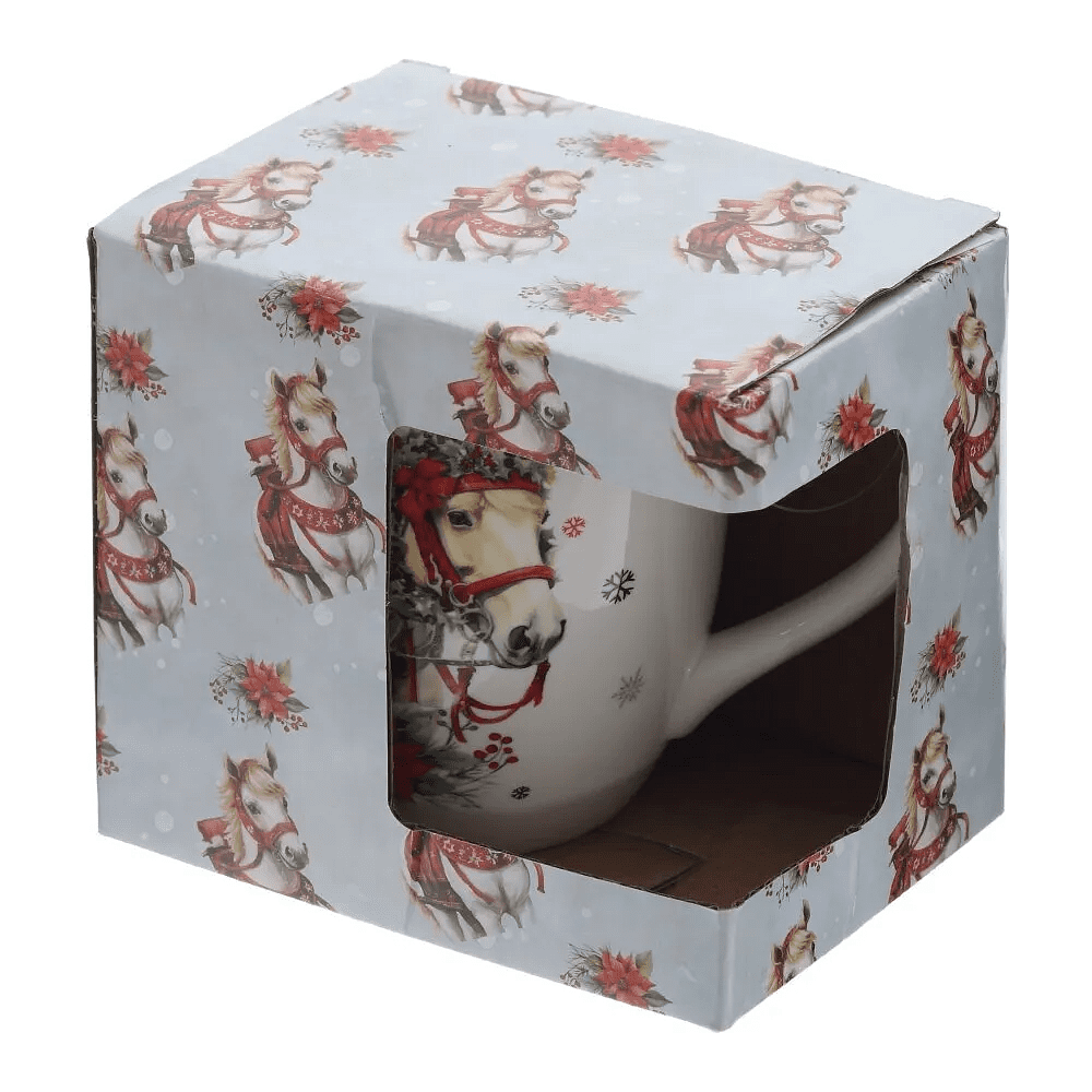 Кружка фарфоровая "Лошадь", 350 мл., разноцветный - 4