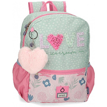 Рюкзак детский "Love ice cream", M, зеленый, розовый
