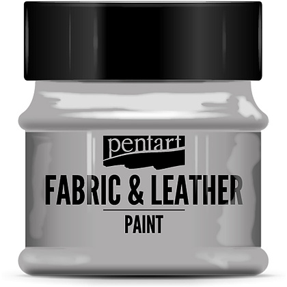 Краска для текстиля "Pentart Fabric & Leather paint", 50 мл, серебро