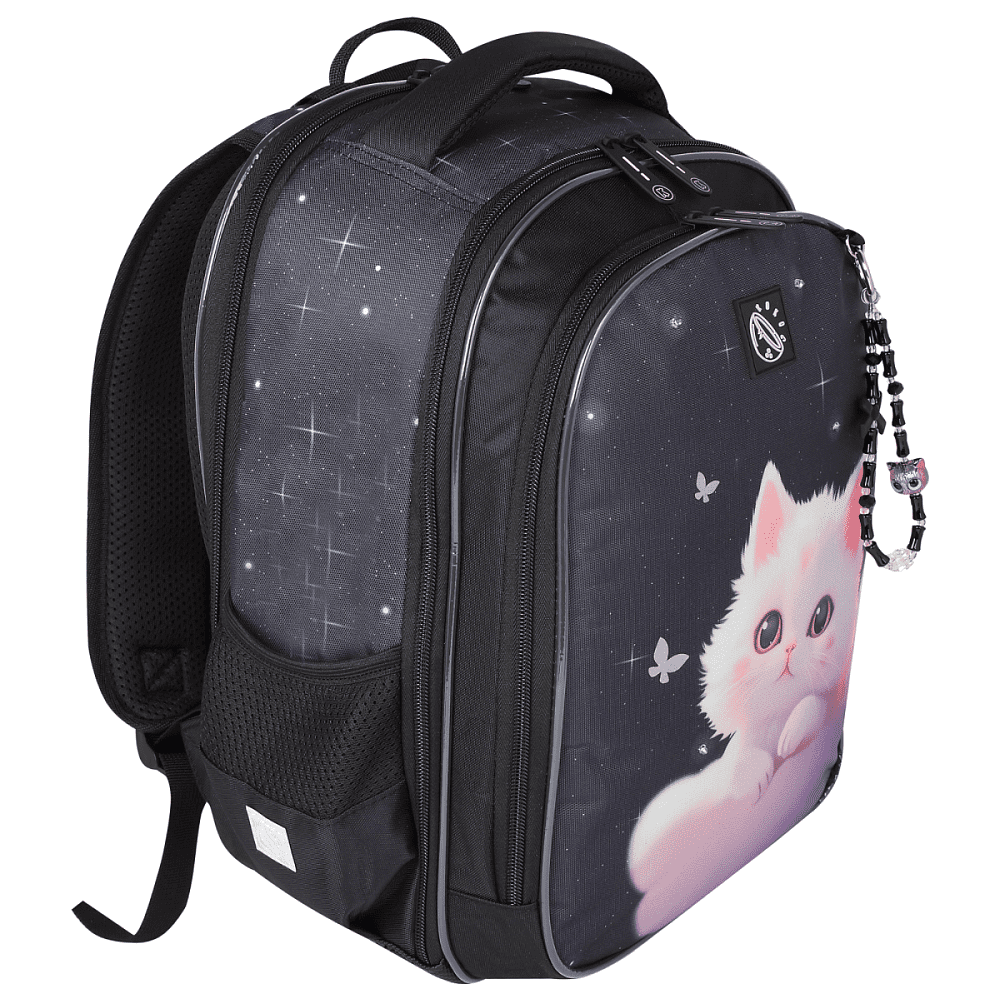 Рюкзак школьный "COMFORT Light Dream cat", черный - 3