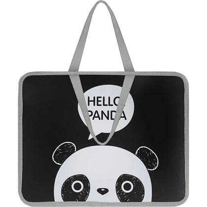 Папка для тетрадей "Panda", 26х33 см, серый, черный - 2