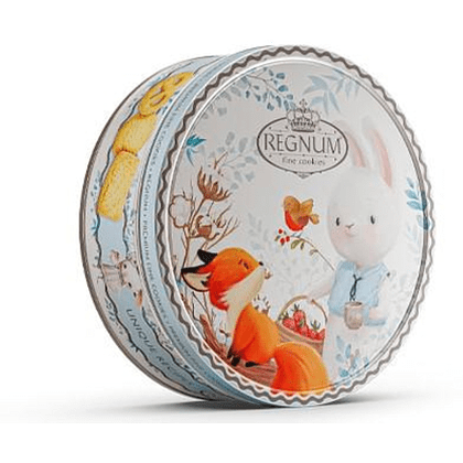 Печенье сдобное Regnum "Зайчик с корзинкой", в жестяной банке, 150 гр - 2