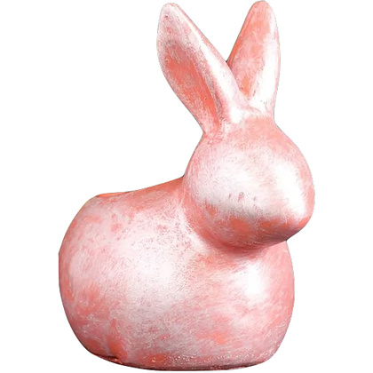 Кашпо "Кролик", полистоун, розовый