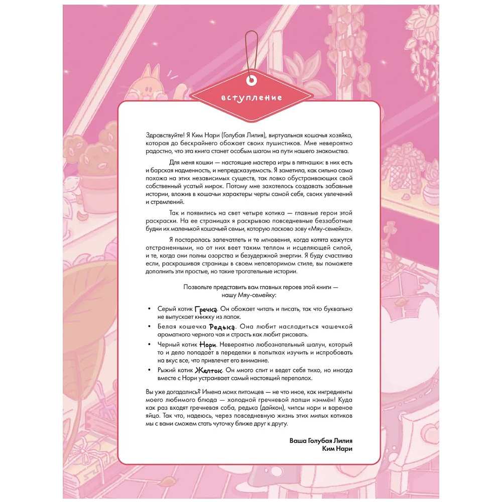 Раскраска антистресс "Счастливые дни кота Гречки", Ким Нари - 3