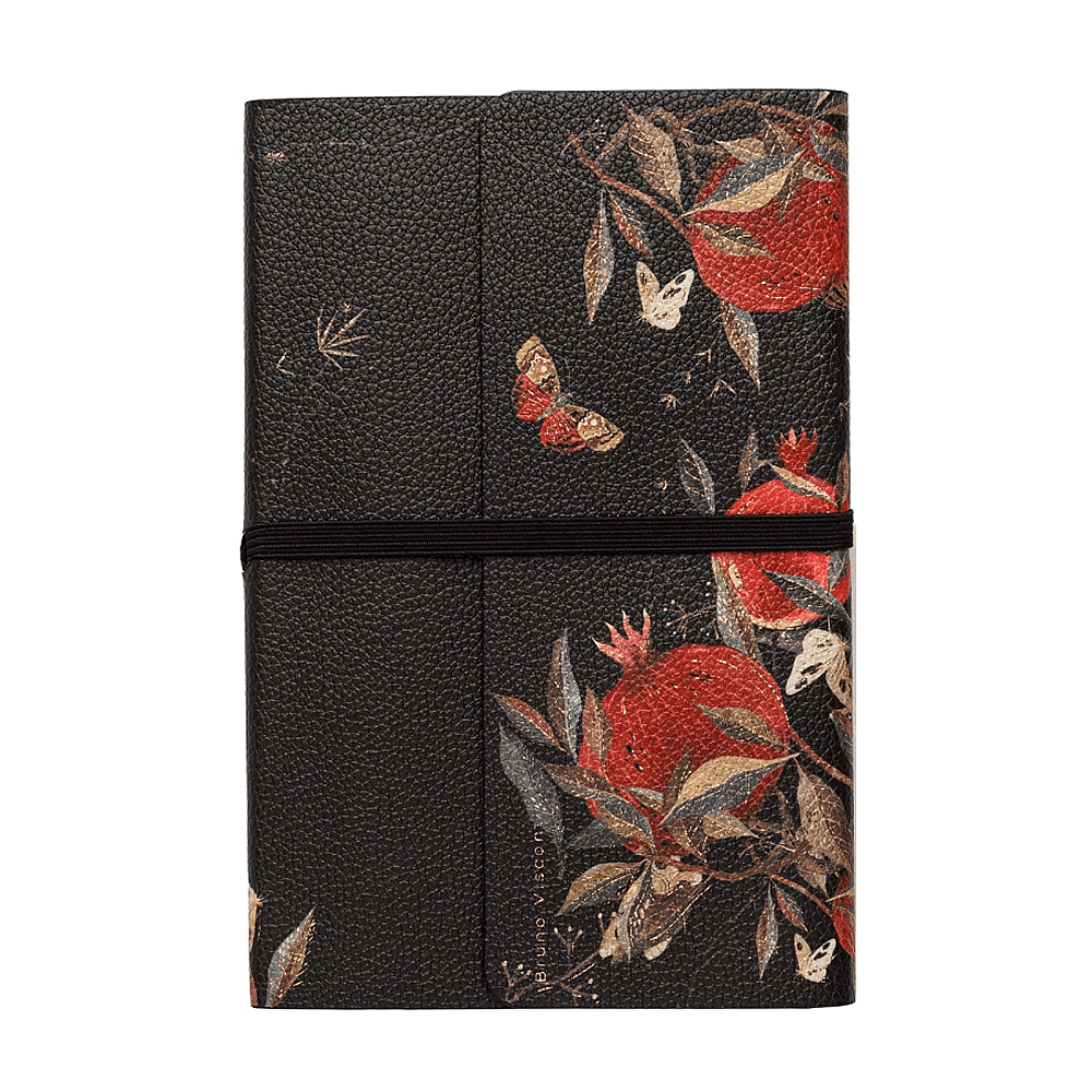 Ежедневник недатированный "Fauna. Гранат", А5, 192 страниц, линейка, черный, красный - 2