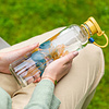Бутылка для воды "Sand Flower", стекло, 750 мл, прозрачный, желтый - 7