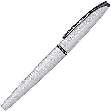 Ручка перьевая "Cross ATX Brushed Chrome Fountain Pen", M, белый, черный, патрон черный - 4