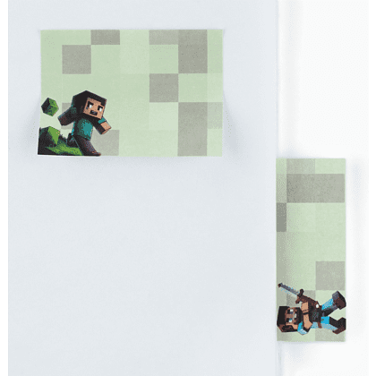 Бумага для заметок на клейкой основе "Майнкрафт", 180x70 мм, 30 листов, коричневый, зеленый - 2