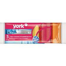 Губка кухонная для мытья посуды York профилированная, 5шт/уп.