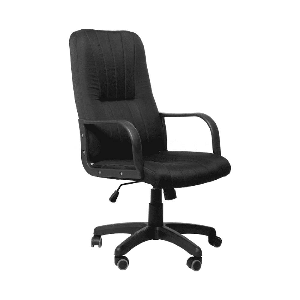 Кресло для руководителя ПМК KS Эксперт PL ткань, черный, пластик