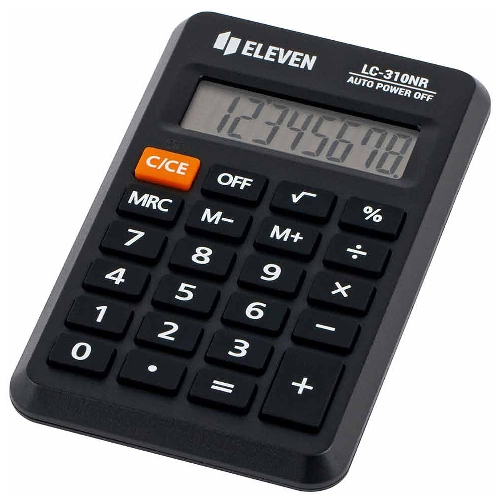 Калькулятор карманный Eleven "LC-310NR", 8-разрядный, черный