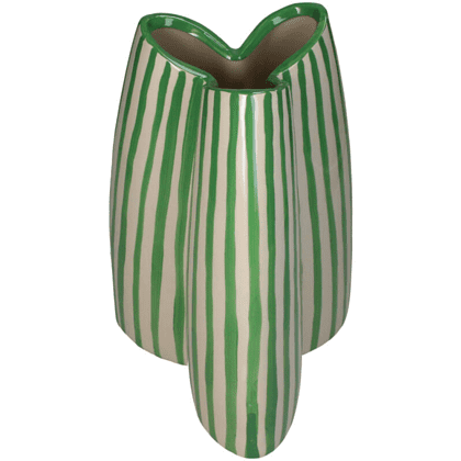 Ваза "Stripes", зеленый, белый