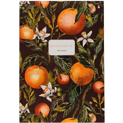 Блокнот "Flora. Paradise. Oranges", A4, 80 листов, клетка, оранжевый, зеленый - 2