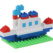Ластик Iwako "Blocks Steamboat Kit", 1 шт, ассорти, блистер