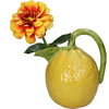 Ваза "Lemon", фаянс, желтый, зеленый - 3