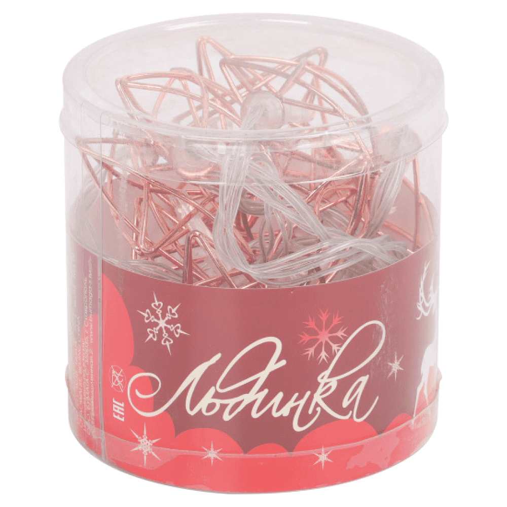 Гирлянда электрическая LED "Нить" с насадками "Звезда", 2,5 м, тепло-белый - 2