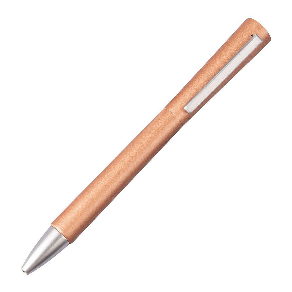 Ручка шариковая автоматическая "Cocoon", 1.0 мм, медный, серебристый, стерж. синий