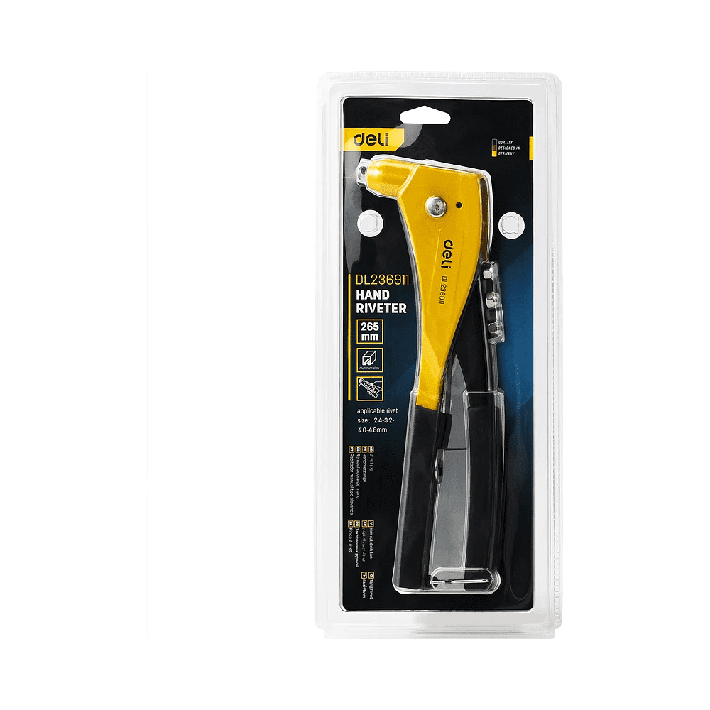 Заклепочник одноручный Deli YS EDL236911, 270 см, 2.4-4.8 мм - 11