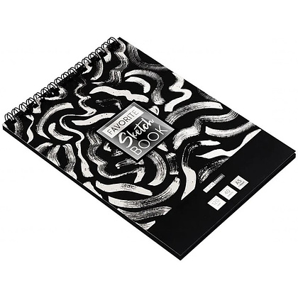Скетчбук "Black line. Strokes", 14.5x20 см, 120 г/м2, 40 листов, разноцветный - 2