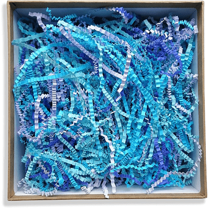 Наполнитель бумажный, гофрированный, 3 мм, 50 г, синее ассорти