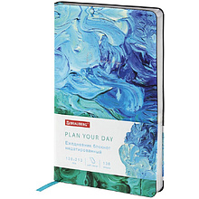 Ежедневник недатированный "Blur", А5, 136 страниц, голубой