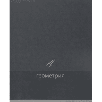 Тетрадь предметная "Геометрия. Pictogram", А5, 48 листов, клетка, темно-серый
