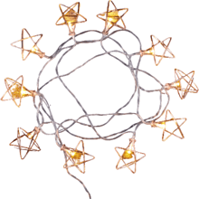 Гирлянда электрическая LED "Нить" с насадками "Звезда", 2,5 м, тепло-белый