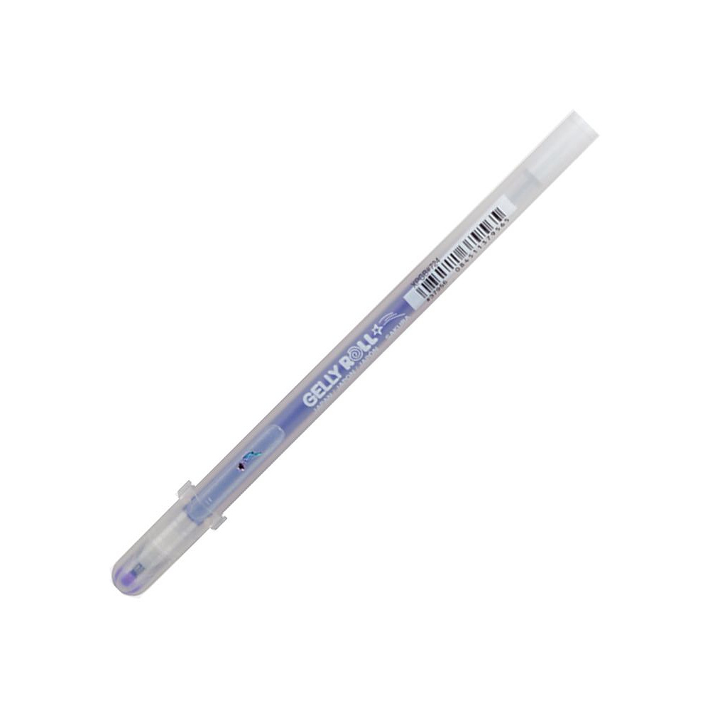 Ручка гелевая "Gelly Roll Stardust", 0.5 мм, прозрачный, стерж. фиолетовый