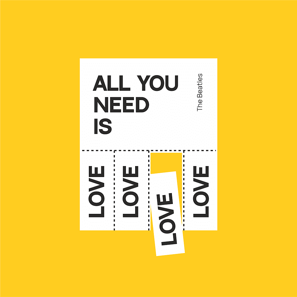 Сумка-оверсайз «All you need is love» из переработанного хлопка, 320 г/м2, желтый        - 2