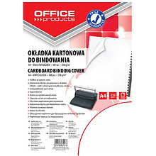 Обложка для переплета "Office Products", A4, картон глянцевый, 250 г/м2, 100 шт., белый
