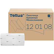 Полотенца бумажные Tellus Синглфолд Стандарт, листовые, 1-сл., 250 листов, H3