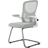 Кресло на полозьях Бюрократ "MC-W109", сетка, ткань, металл, светло-серый - 3