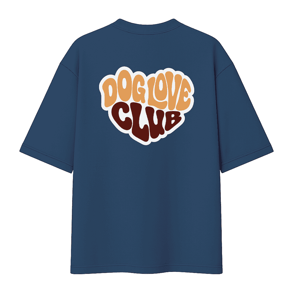 Футболка унисекс "Шпиц. Dog love club", XS-S, хлопок, оверсайз, джинсовый - 6