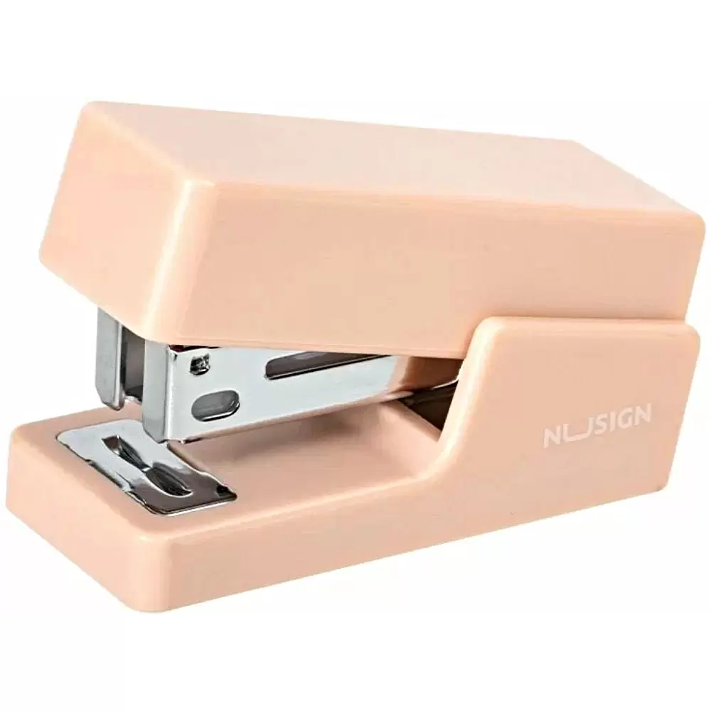 Скобосшиватель "Nusign", 12 листов, розовый