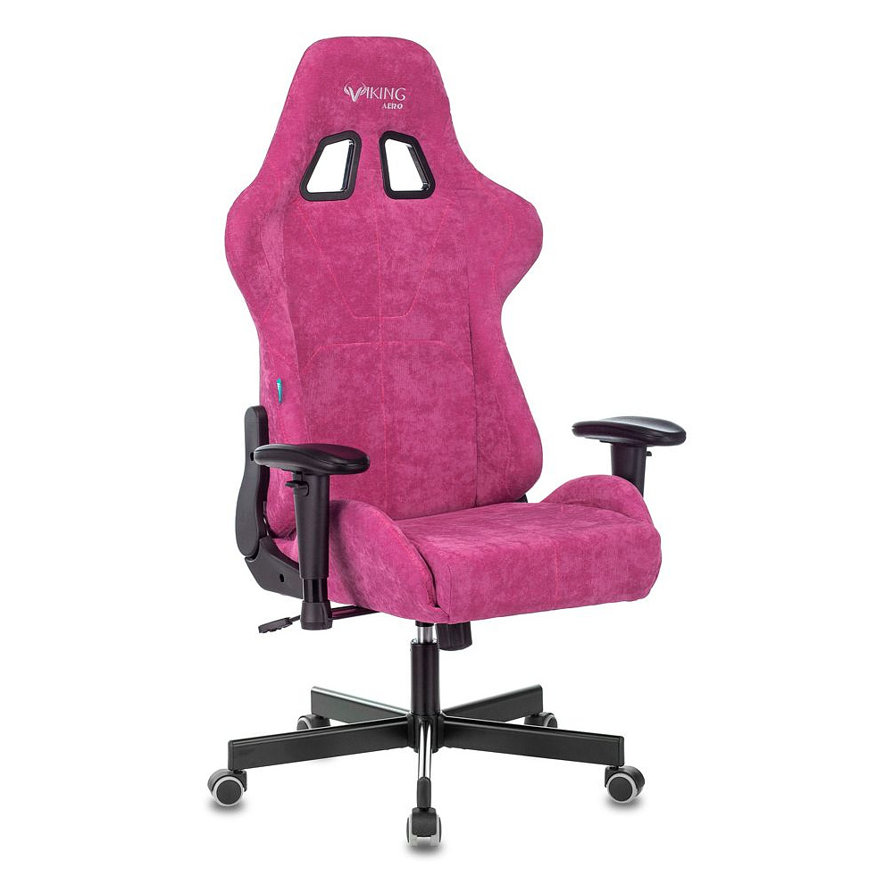 Кресло игровое Бюрократ "VIKING KNIGHT Fabric", ткань, металл, малиновый - 6