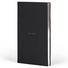 Блокнот "Kelly black", А5, 96 листов, линейка, черный, срез серебристый
