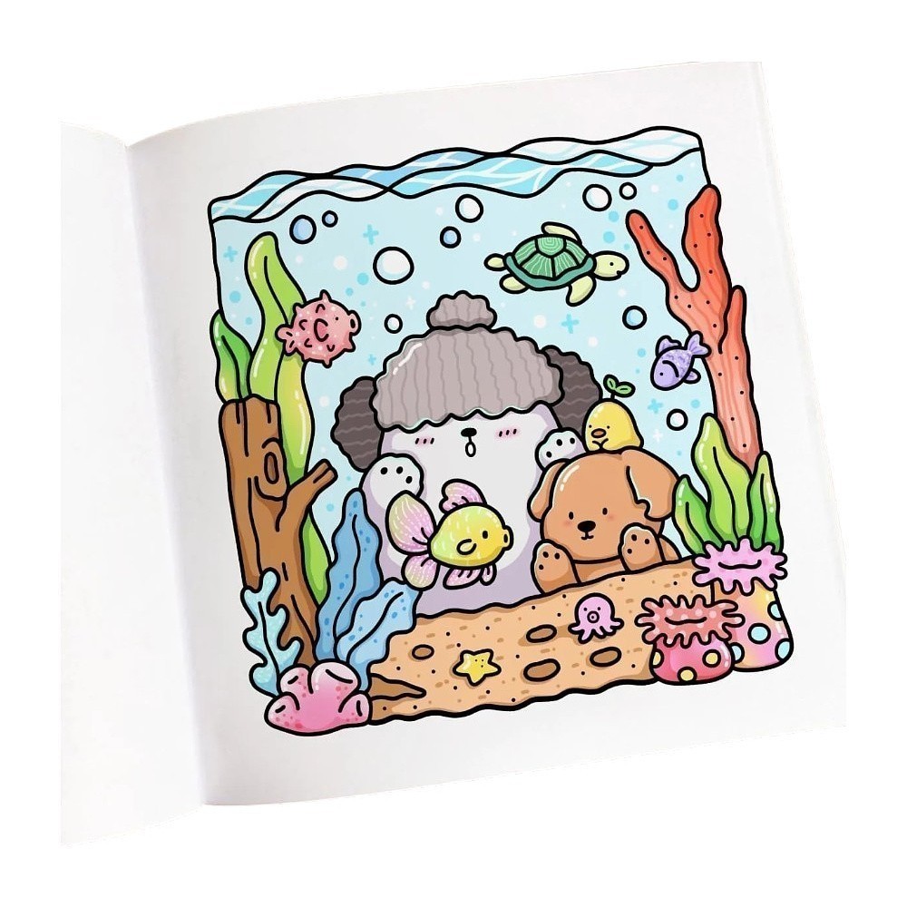 Раскраска на английском языке "Cozy Cuties. Cute and Comfy Colouring Book", Coco Wyo - 2