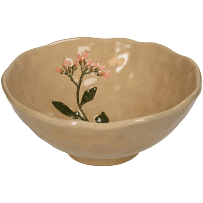 Тарелка керамическая "Flower", 18.2х18.2 см, бежевый