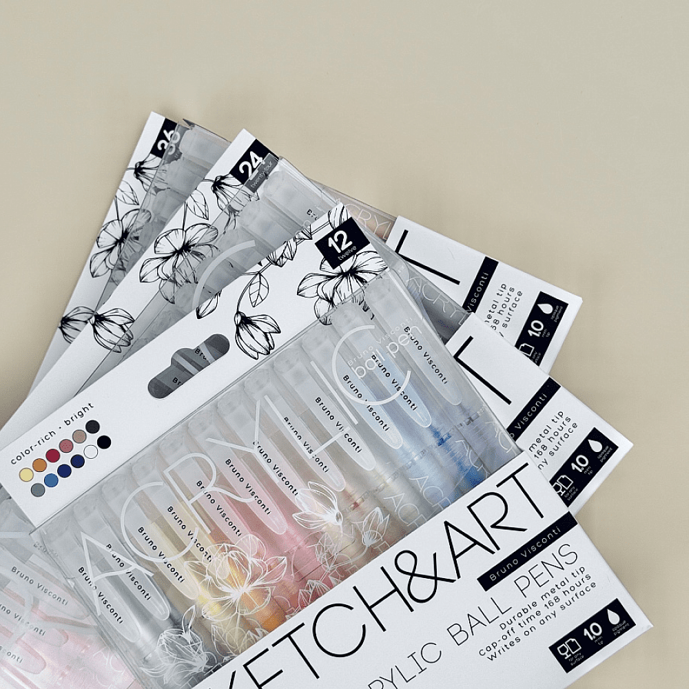 Набор ручек акриловых "Sketch&Art", 1 мм, 36 шт, ассорти - 5