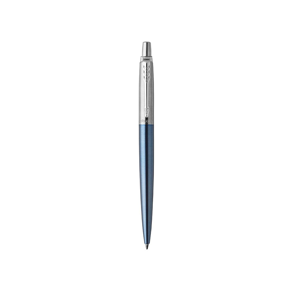 Ручка шариковая автоматическая "Jotter Core K63 Waterloo Blue CT", 1,0 мм, сине-голубой, серебристый, стерж. синий - 3