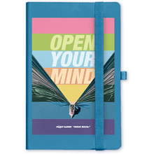 Блокнот "Open your mind", Бажин, А6, 80 листов, нелинованный, синий