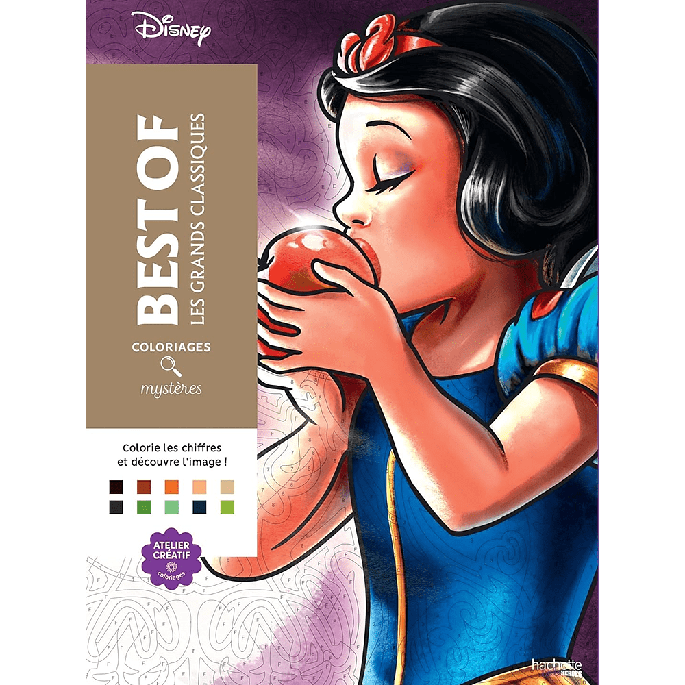 Раскраска по номерам на французском языке "Coloriages mystères Disney - Les Grands classiques. Best of"