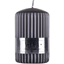 Свеча декоративная "Цилиндр Donau Home Alva", 60х60х90 мм, антрацит