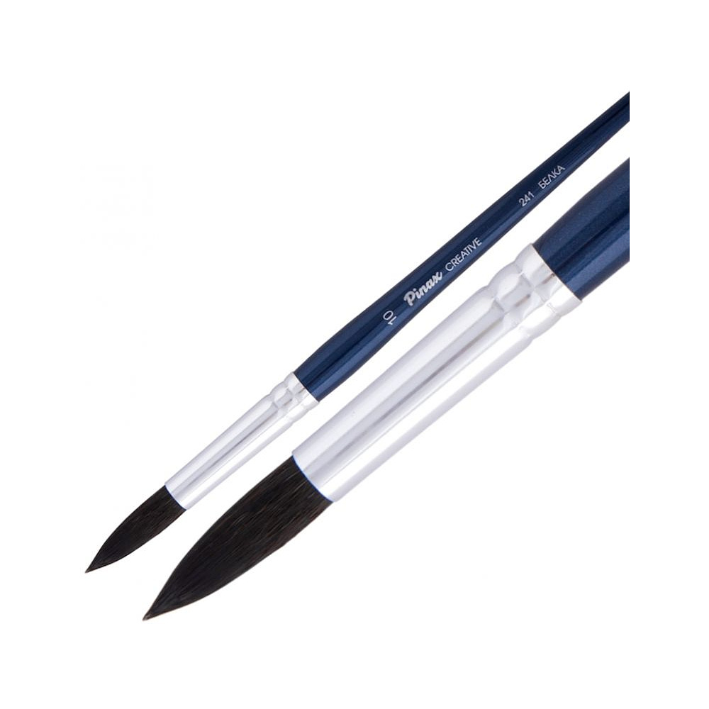 Кисть для рисования "Pinax CREATIVE №8", акварельная, синтетика имитация белки, круглая Кисть для рисования "Pinax CREATIVE №8", акварельная, синтетика имитация белки, круглая