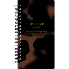 Блокнот "Believe пятна на коричневом", А6, 100 л, в клетку, коричневый