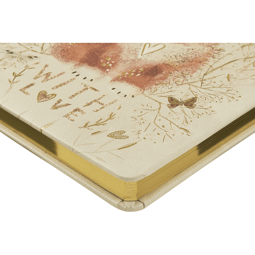 Ежедневник недатированный "Love me. Щеночек", А5, 240 страниц, молочный - 3