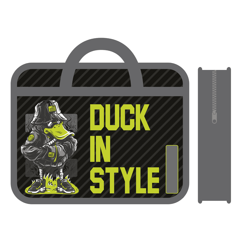 Папка для тетрадей "DUCK IN STYLE", А4, пластик, черный